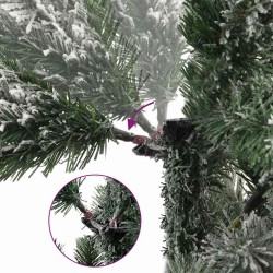 Sapin de Noël artificiel à charnières avec neige floquée 150 cm 561346561346