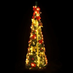 Sapin de Noël artificiel escamotable 100 LED vert 150 cm 561353561353