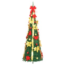 Sapin de Noël artificiel escamotable 50 LED vert 120 cm 561354561354