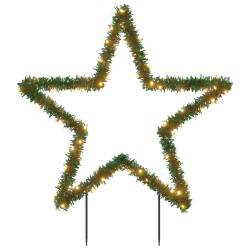 Décoration lumineuse étoile de Noël avec piquets 80 LED 60 cm 561365561365