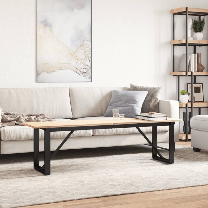 Pieds de table basse cadre en O 140x30x43 cm acier 561367561367