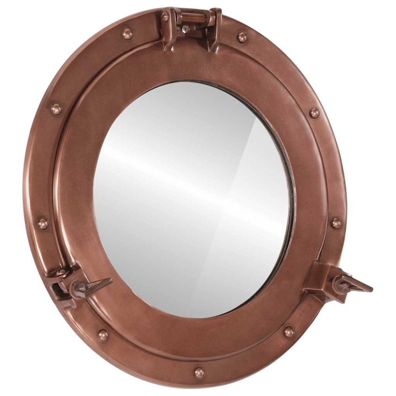 Miroir en forme de hublot mural Ø38 cm aluminium et verre 561371561371
