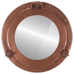 Miroir en forme de hublot mural Ø38 cm aluminium et verre 561371561371