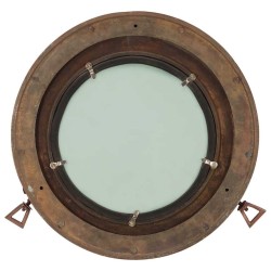 Miroir en forme de hublot mural Ø38 cm aluminium et verre 561371561371