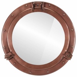 Miroir en forme de hublot mural Ø50 cm aluminium et verre 561372561372