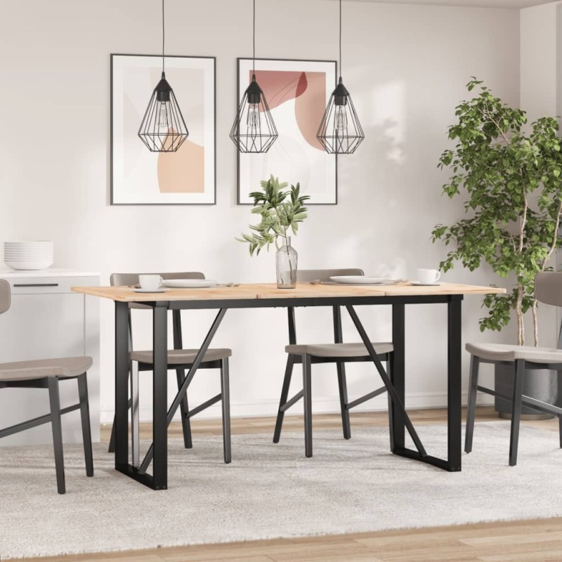 Pieds de table à manger cadre en O 120x60x73 cm acier 561378561378