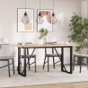 Pieds de table à manger cadre en O 120x60x73 cm acier 561378561378