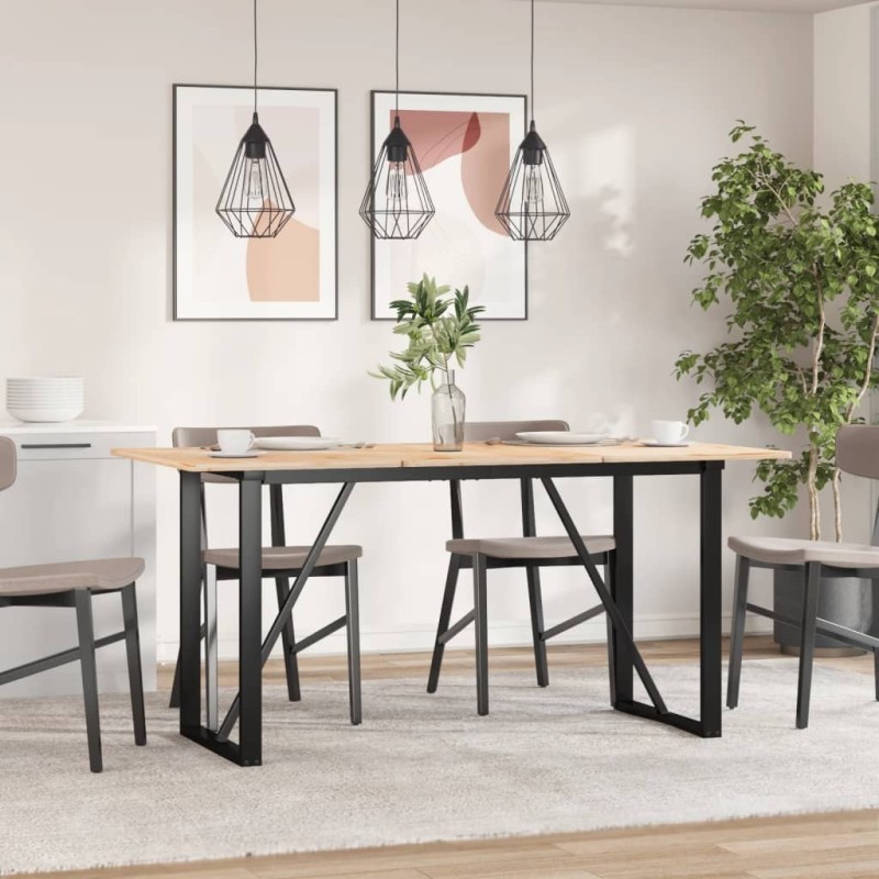 Pieds de table à manger cadre en O 140x60x73 cm acier 561379561379