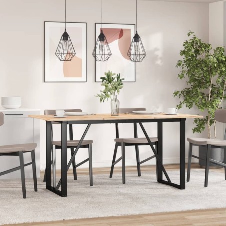 Pieds de table à manger cadre en O 140x60x73 cm acier 561379561379