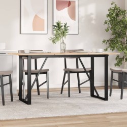 Pieds de table à manger cadre en O 140x60x73 cm acier 561379561379
