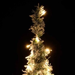 Sapin de Noël artificiel escamotable avec neige floquée 200 LED 561383561383