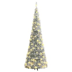 Sapin de Noël artificiel escamotable avec neige floquée 200 LED 561383561383
