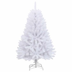 Sapin de Noël artificiel à charnières avec support blanc 120 cm 561389561389
