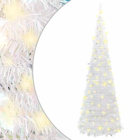 Sapin de Noël artificiel escamotable 50 LED blanc 120 cm 561390561390