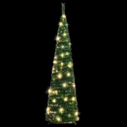 Sapin de Noël artificiel escamotable 50 LED vert 120 cm 561400561400