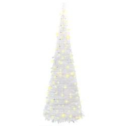 Sapin de Noël artificiel escamotable 150 LED blanc 180 cm 561401561401