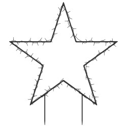 Décoration lumineuse étoile de Noël avec piquets 80 LED 60 cm 561402561402