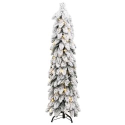 Sapin de Noël artificiel pré-éclairé avec 80 LED/neige floquée 561403561403