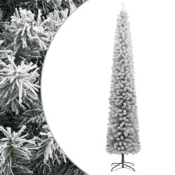 Sapin de Noël mince avec support et flocon de neige 300 cm PVC 561404561404