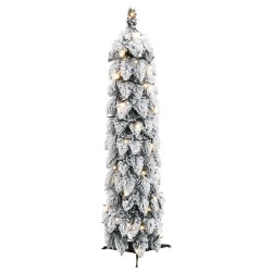 Sapin de Noël artificiel pré-éclairé avec 30 LED/neige floquée 561408561408
