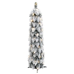 Sapin de Noël artificiel pré-éclairé avec 45 LED/neige floquée 561409561409