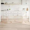 Barrière pour chiens avec porte 4 panneaux bois de peuplier 561415561415