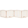 Barrière pour chiens avec porte 4 panneaux bois de peuplier 561415561415