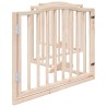 Barrière pour chiens avec porte 4 panneaux bois de peuplier 561415561415