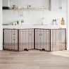 Porte pour chien pliable à 4 panneaux, marron, 320 cm, bois de peuplier 561416561416