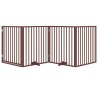 Porte pour chien pliable à 4 panneaux, marron, 320 cm, bois de peuplier 561416561416