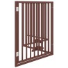 Porte pour chien pliable à 4 panneaux, marron, 320 cm, bois de peuplier 561416561416