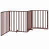 Porte pour chien pliable à 4 panneaux, marron, 320 cm, bois de peuplier 561416561416