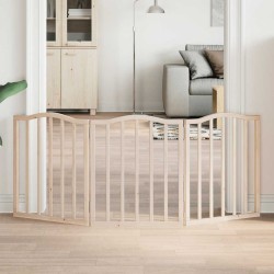 Barrière pour chien pliable 3 panneaux 150 cm bois de peuplier 561417561417