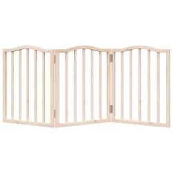 Barrière pour chien pliable 3 panneaux 150 cm bois de peuplier 561417561417