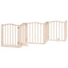 Barrière pour chiens avec porte 6 panneaux bois de peuplier 561418561418