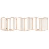 Barrière pour chiens avec porte 6 panneaux bois de peuplier 561418561418