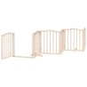 Barrière pour chiens avec porte 6 panneaux bois de peuplier 561418561418