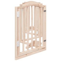 Barrière pour chiens avec porte 6 panneaux bois de peuplier 561418561418