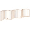 Barrière pour chiens avec porte 6 panneaux bois de peuplier 561418561418