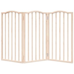 Barrière pour chien pliable 3 panneaux 150 cm bois de peuplier 561419561419