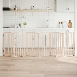 Barrière pour chien avec porte pliable 6 panneaux 300 cm Bois de peuplier 561420561420
