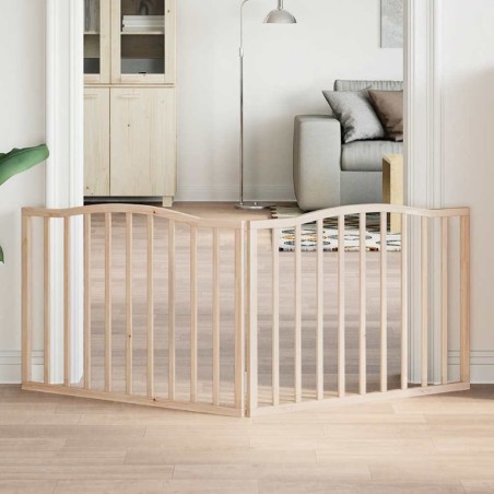 Barrière pour chien pliable 2 panneaux 160 cm bois de peuplier 561421561421
