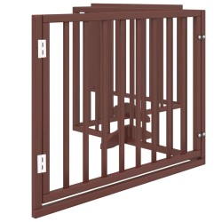 Porte pour chien pliable à 4 panneaux, marron, 320 cm, bois de peuplier 561422561422