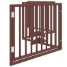 Porte pour chien pliable à 4 panneaux, marron, 320 cm, bois de peuplier 561422561422