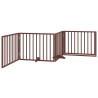 Porte pour chien pliable à 4 panneaux, marron, 320 cm, bois de peuplier 561422561422