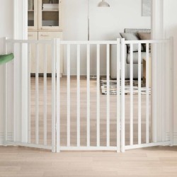 Barrière pour chien pliable 3 panneaux 150 cm bois sapin massif 561424561424