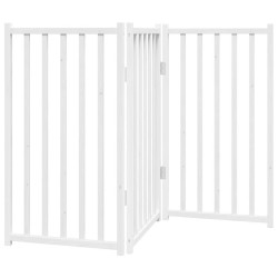 Barrière pour chien pliable 3 panneaux 150 cm bois sapin massif 561424561424