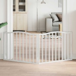 Barrière pour chien pliable 2 panneaux 160 cm bois de peuplier 561426561426