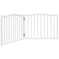 Barrière pour chien pliable 2 panneaux 160 cm bois de peuplier 561426561426