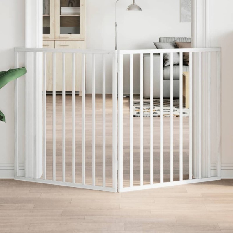 Barrière pour chien pliable à 2 panneaux Blanc 160 cm Bois de peuplier 561428561428